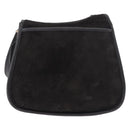 Coach Shoulder Bag Suede Black Gold Auth 185289-3