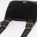 Coach Shoulder Bag Suede Black Gold Auth 185289-6