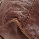 BALENCIAGA The Giant Part-Time Bag Leather 2way Brown Gold 173082 Auth 185300SM-19