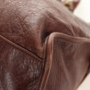 BALENCIAGA The Giant Part-Time Bag Leather 2way Brown Gold 173082 Auth 185300SM-20