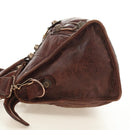 BALENCIAGA The Giant Part-Time Bag Leather 2way Brown Gold 173082 Auth 185300SM-3