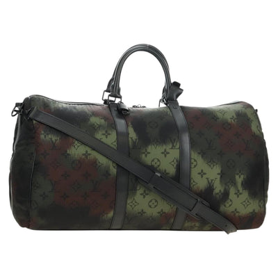 LOUIS VUITTON Monogram Camouflage Keepall Bandouliere 50 M56416 LV Auth 185301SM