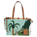 LOEWE Cushion Tote Bag Canvas Light Blue Auth 185304SM-13