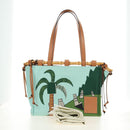 LOEWE Cushion Tote Bag Canvas Light Blue Auth 185304SM-12