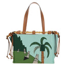 LOEWE Cushion Tote Bag Canvas Light Blue Auth 185304SM-2