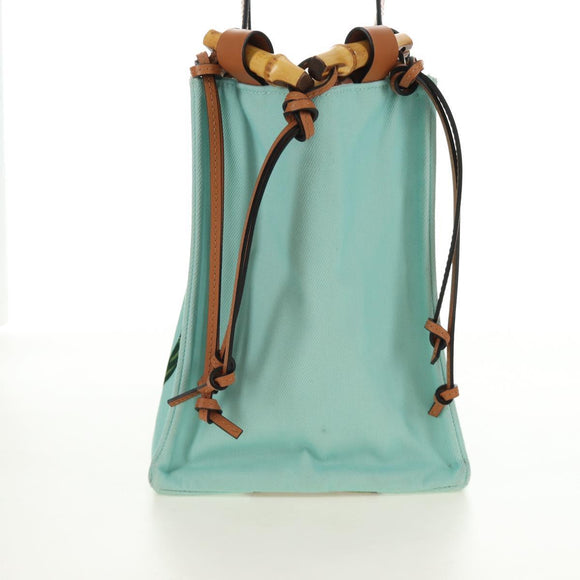LOEWE Cushion Tote Bag Canvas Light Blue Auth 185304SM