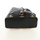 CHANEL Triple Coco Shoulder Bag Caviar Skin Black Gold CC Auth 185305SV-5