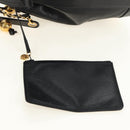 CHANEL Triple Coco Shoulder Bag Caviar Skin Black Gold CC Auth 185305SV-19
