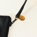 CHANEL Triple Coco Shoulder Bag Caviar Skin Black Gold CC Auth 185305SV-21