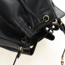 CHANEL Triple Coco Shoulder Bag Caviar Skin Black Gold CC Auth 185305SV-6