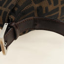 FENDI Zucca Canvas Mamma Baguette Shoulder Bag Black Brown Auth 185309M-9