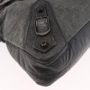 BALENCIAGA The First Hand Bag Leather 2way Gray 103208 Auth 185310A-13