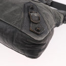 BALENCIAGA The First Hand Bag Leather 2way Gray 103208 Auth 185310A-14