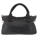 BALENCIAGA The First Hand Bag Leather 2way Gray 103208 Auth 185310A-3