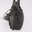 BALENCIAGA The First Hand Bag Leather 2way Gray 103208 Auth 185310A-4