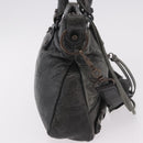 BALENCIAGA The First Hand Bag Leather 2way Gray 103208 Auth 185310A-5