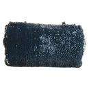 CHANEL Coco Cuba Chain Shoulder Bag Sequin Blue Silver CC Auth 185311SM-2