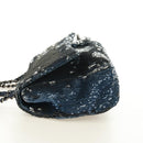 CHANEL Coco Cuba Chain Shoulder Bag Sequin Blue Silver CC Auth 185311SM-3