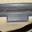 BOTTEGA VENETA INTRECCIATO Shoulder Bag Leather Gray Gold Auth 185312M-22
