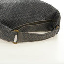 BOTTEGA VENETA INTRECCIATO Shoulder Bag Leather Gray Gold Auth 185312M-8
