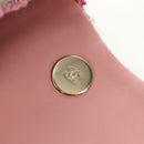 CHANEL Chain Shoulder Bag Tweed 2way Pink Gold CC Auth 185316M-27