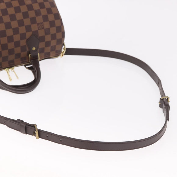 LOUIS VUITTON Damier Ebene Speedy Bandouliere30 Hand Bag N41367 LV Auth 185318SV