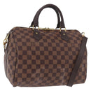 LOUIS VUITTON Damier Ebene Speedy Bandouliere30 Hand Bag N41367 LV Auth 185318SV-1