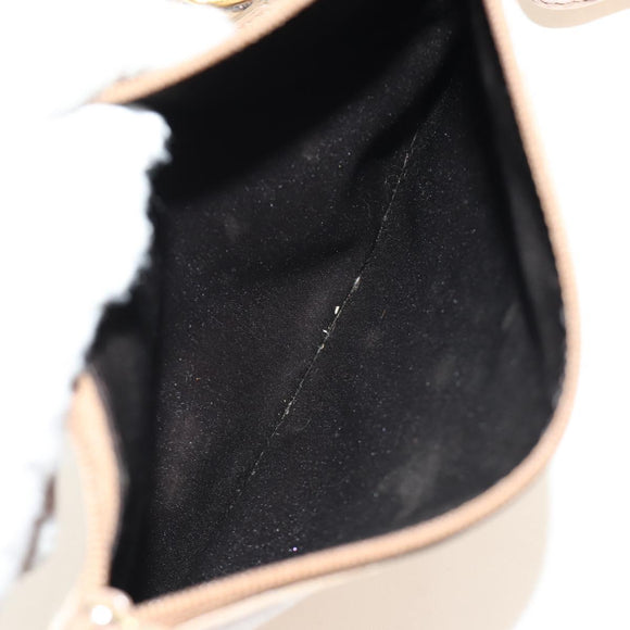 SAINT LAURENT Mombasa Shoulder Bag Leather Pink Gold Auth 185320SM