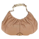 SAINT LAURENT Mombasa Shoulder Bag Leather Pink Gold Auth 185320SM-3