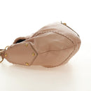 SAINT LAURENT Mombasa Shoulder Bag Leather Pink Gold Auth 185320SM-4