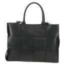 BOTTEGA VENETA MAXI INTRECCIATO Zaalco Bag Leather 2way Black Auth 185322SM-2