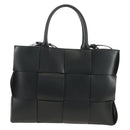 BOTTEGA VENETA MAXI INTRECCIATO Zaalco Bag Leather 2way Black Auth 185322SM-3