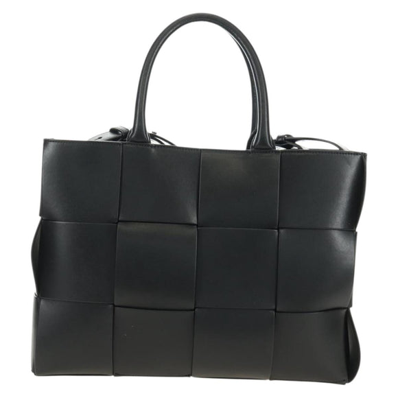 BOTTEGA VENETA MAXI INTRECCIATO Zaalco Bag Leather 2way Black Auth 185322SM