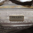 PRADA Bonnie Medium Shoulder Bag Leather 2way Gold Purple gray Auth 185323SM-23