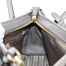 PRADA Bonnie Medium Shoulder Bag Leather 2way Gold Purple gray Auth 185323SM-24