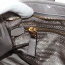 PRADA Bonnie Medium Shoulder Bag Leather 2way Gold Purple gray Auth 185323SM-26