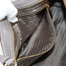 PRADA Bonnie Medium Shoulder Bag Leather 2way Gold Purple gray Auth 185323SM-27