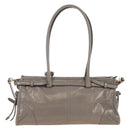 PRADA Bonnie Medium Shoulder Bag Leather 2way Gold Purple gray Auth 185323SM-2