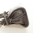 PRADA Bonnie Medium Shoulder Bag Leather 2way Gold Purple gray Auth 185323SM-3