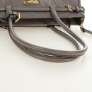 PRADA Bonnie Medium Shoulder Bag Leather 2way Gold Purple gray Auth 185323SM-7