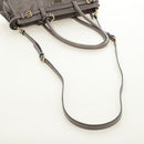 PRADA Bonnie Medium Shoulder Bag Leather 2way Gold Purple gray Auth 185323SM-8