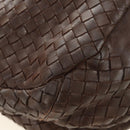 BOTTEGA VENETA INTRECCIATO Campana Shoulder Bag Leather Brown Auth 185326M-17