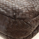 BOTTEGA VENETA INTRECCIATO Campana Shoulder Bag Leather Brown Auth 185326M-18
