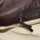 BOTTEGA VENETA INTRECCIATO Campana Shoulder Bag Leather Brown Auth 185326M-23