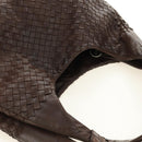 BOTTEGA VENETA INTRECCIATO Campana Shoulder Bag Leather Brown Auth 185326M-6