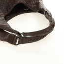 BOTTEGA VENETA INTRECCIATO Campana Shoulder Bag Leather Brown Auth 185326M-7