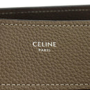 CELINE Luggage Micro Shopper Hand Bag Leather Gray Silver Auth 185329M-18