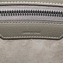 CELINE Luggage Micro Shopper Hand Bag Leather Gray Silver Auth 185329M-22