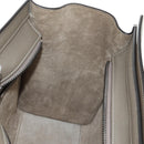 CELINE Luggage Micro Shopper Hand Bag Leather Gray Silver Auth 185329M-24