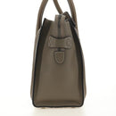 CELINE Luggage Micro Shopper Hand Bag Leather Gray Silver Auth 185329M-3
